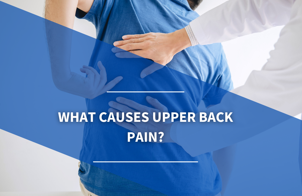 man with upper back pain