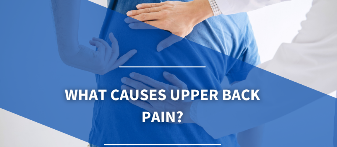 man with upper back pain